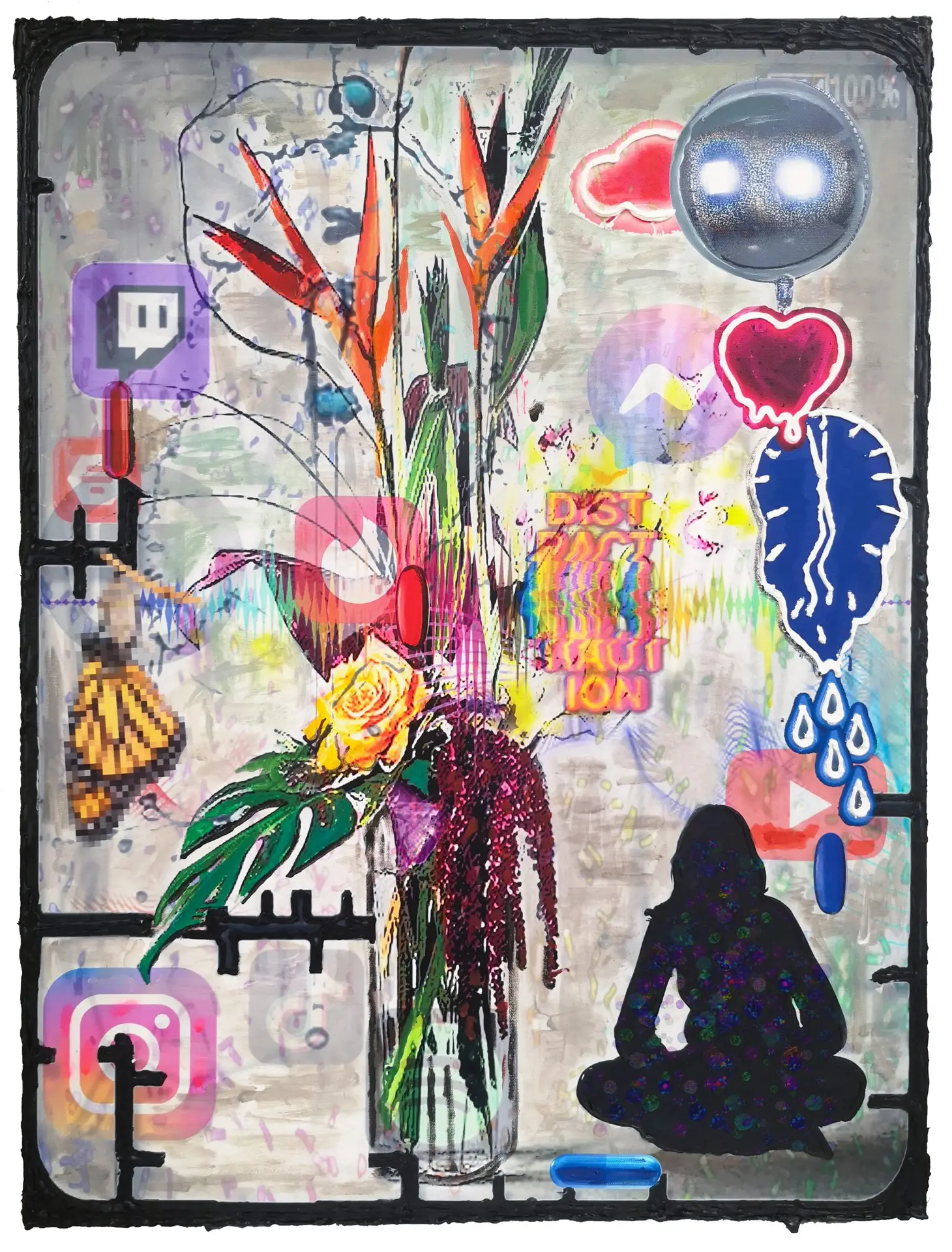 Sascha Boldt_Virtual Real l it y (Coming of Age 2024)(Patricias Bild_80x60 cm_pigment print, acryl and mounting paste on canvas, 2024_